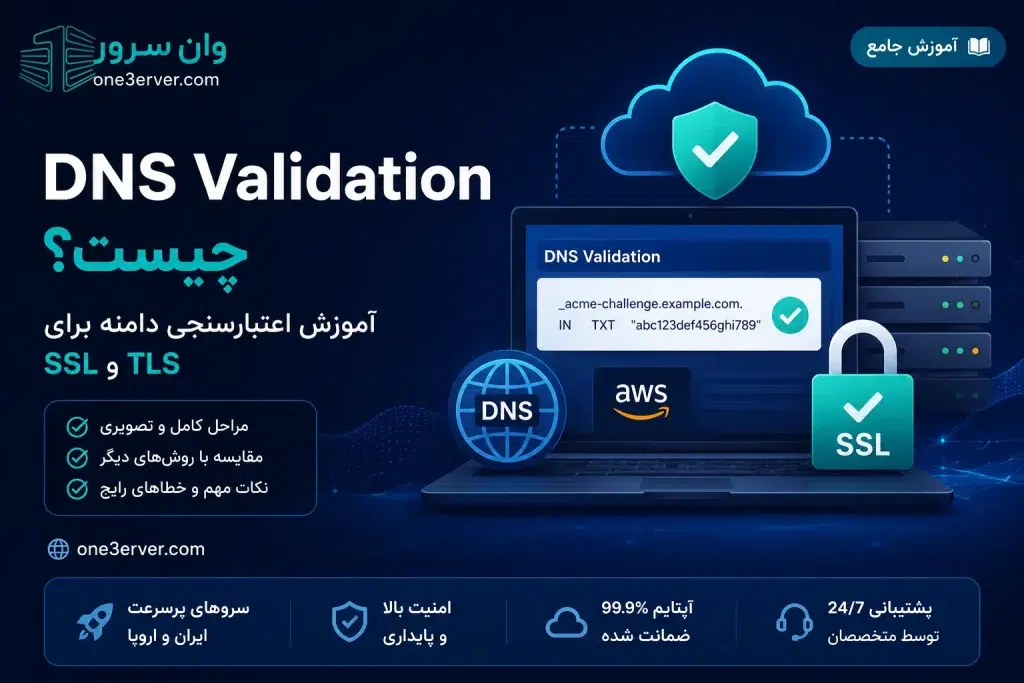 DNS Validation برای اعتبارسنجی دامنه و گواهی SSL و TLS